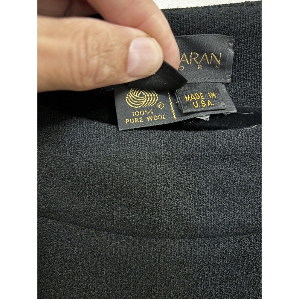 Donna Karan New York Wool Bodycon Dress Small black vintage 1980’s made in USA - Picture 2 of 10
